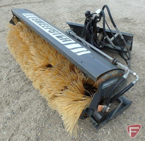 Sweepster 532C6 skid loader rotary boom, quick tach, sn 0048069