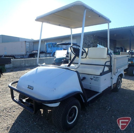 1996 Yamaha gas utility vehicle with aluminum box, green