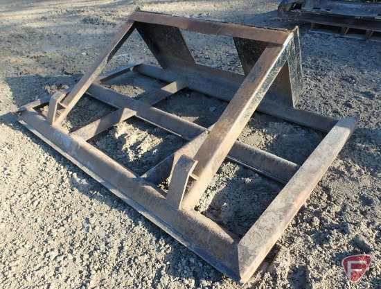 72" Land plane leveling bar skid steer attachment, quick attach universal mount