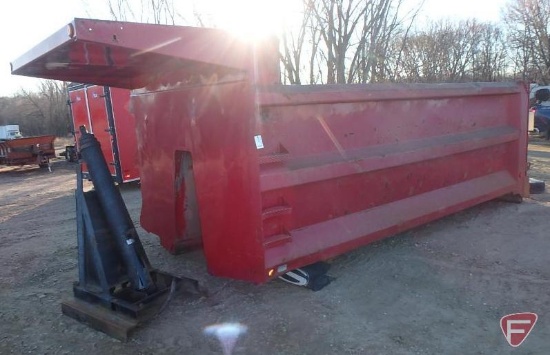 17' Goodwin gravel box with hoist and pump