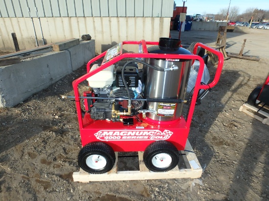 NEW 2020 Easy Kleen Magnum 4000 Gold hot water pressure washer, model GS18, SN: 204830