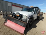 2006 Ford F-550 4X4 Contractors Box Truck with Boss V snow plow