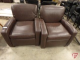 (2) Whittemore-Sherrill Limited matching leather arm chairs