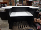 Bar or office reception counter with poly top and wood base