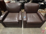 (2) Whittemore-Sherrill Limited matching leather arm chairs