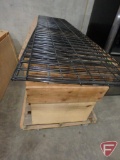 2' x 7' and 8' Wire grid wall panels in wood crate on pallet with casters