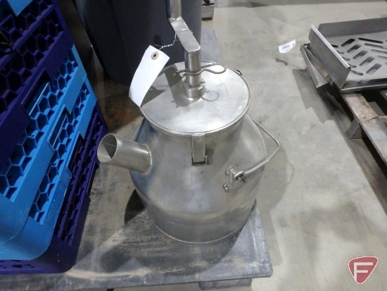 Stainless steel churn