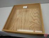 Wood and plexiglass hinged display case