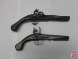 Flintlock replica pistols (2), non firing