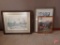 Framed wildlife themed pictures: 311/580 ducks, Van Gilder 12/? snow bunny, and others