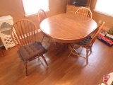 Table and (4) matching chairs, 53