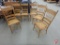 (6) matching chairs with cain seat