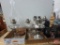 Kerosene lamps, hand tools and security box, 5 boxes