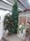 Christmas trees with decorations and window,