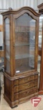 Curio cabinet with lights, glass shelves, 26