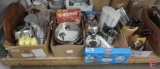 Kitchen utensils, bakeware and knives, 4 boxes