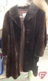Furs; Liberman coat, possibly seal, mink stoles, Dayton fur/leather coat