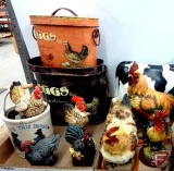 Chickens, tin egg containers, Milky the Marvelous and forest animals-3 boxes