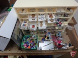 Buttons, Wonder Art, wooden shoes and resin angel, 4 boxes