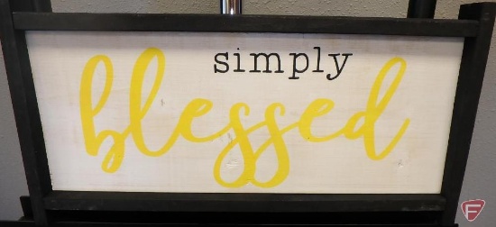 Handmade Wooden Sign - Simply Blessed
