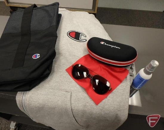 Champion Package - Sunglasses, Duffle Bag, Sweatshirt