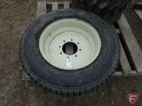 Goodyear G159 245/70R195 load range G skid loader tire on 8-bolt rim