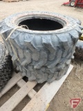 (2) Premium Skid Steer Tires Samson 10-16.5 NHS load range E tires