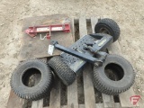 Velke sulky cart with eXmark bracket; (2) 13x6.50-6 turf tires