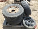 (2) Goodyear Wrangler LT265/75R16 tires on 8-bolt rims
