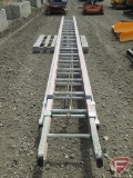 Werner Electro-Master 40' fiberglass extension ladder, 35' max work length, type 1, 250 lb. rating