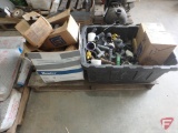 Tote and (3) boxes of plastic fittings