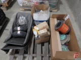 Contents of pallet: air filters, string trimmer line, backpack blower straps