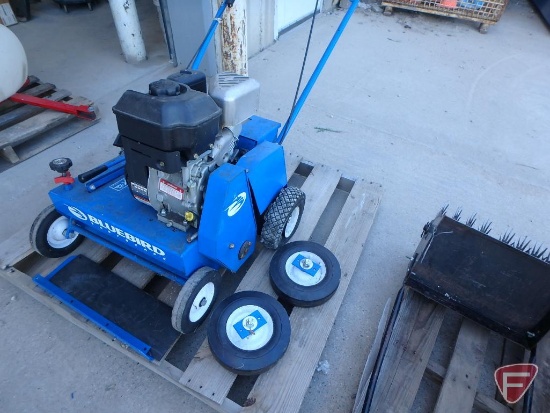 Bluebird P18 Lawn Comber seeder model P185BDC with 5.5hp Briggs & Stratton gas engine