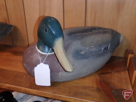 Duck decoy, styrofoam, possible Herters, molded head