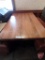 Solid wood booth tables with metal base, 47