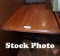 Solid wood table with metal base, 24