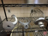 (3) commercial mixing attachments: whisk, dough hook, and a flat beater
