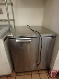 Delfield model 406 undercounter refrigerator on casters