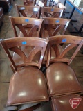 (6) Waymar wood/vinyl upholstered dining room chairs