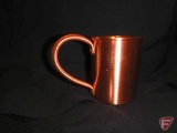 (12) copper mugs, 