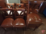 (10) Waymar wood/vinyl upholstered dining room chairs