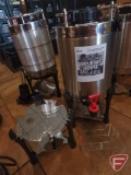 stainless steel coffee dispenser with (2) stands