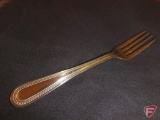 (150) Stainless steel dinner forks, pebbles