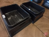 (2) Cambro poly Camboxes with plastic skirting/insert (21157cbp)