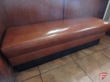 Vinyl upholstered waiting bench, 60