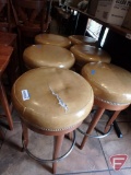 (6) Vinyl upholstered bar stools