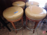 (4) Vinyl upholstered bar stools