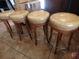 (4) Vinyl upholstered bar stools
