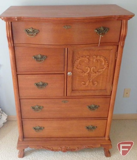 Lexington High Boy dresser with hat box drawer 36"w x 21"d x 52"h