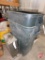 (2) garbage cans and ammo case